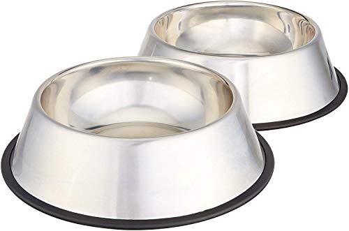 best-dog-bowls Amazon Basics Stainless Steel Dog Bowl